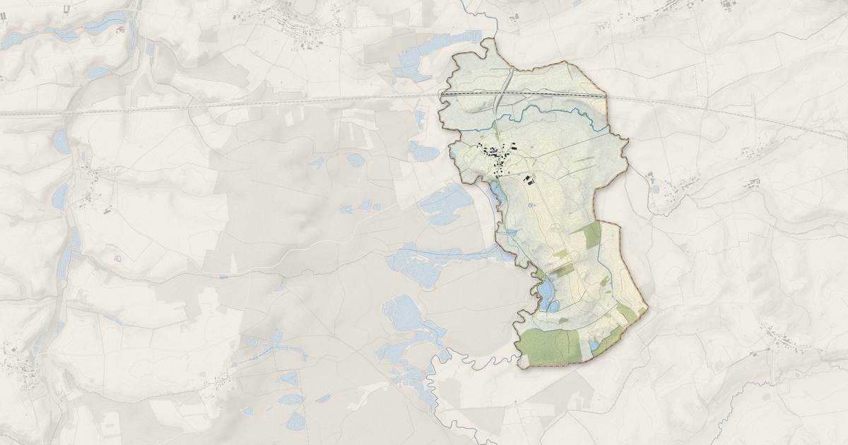 Portrait cartographique de Le Chemin : relief, eau, forêts, bâti et voies, calculés à partir des données de l'IGN