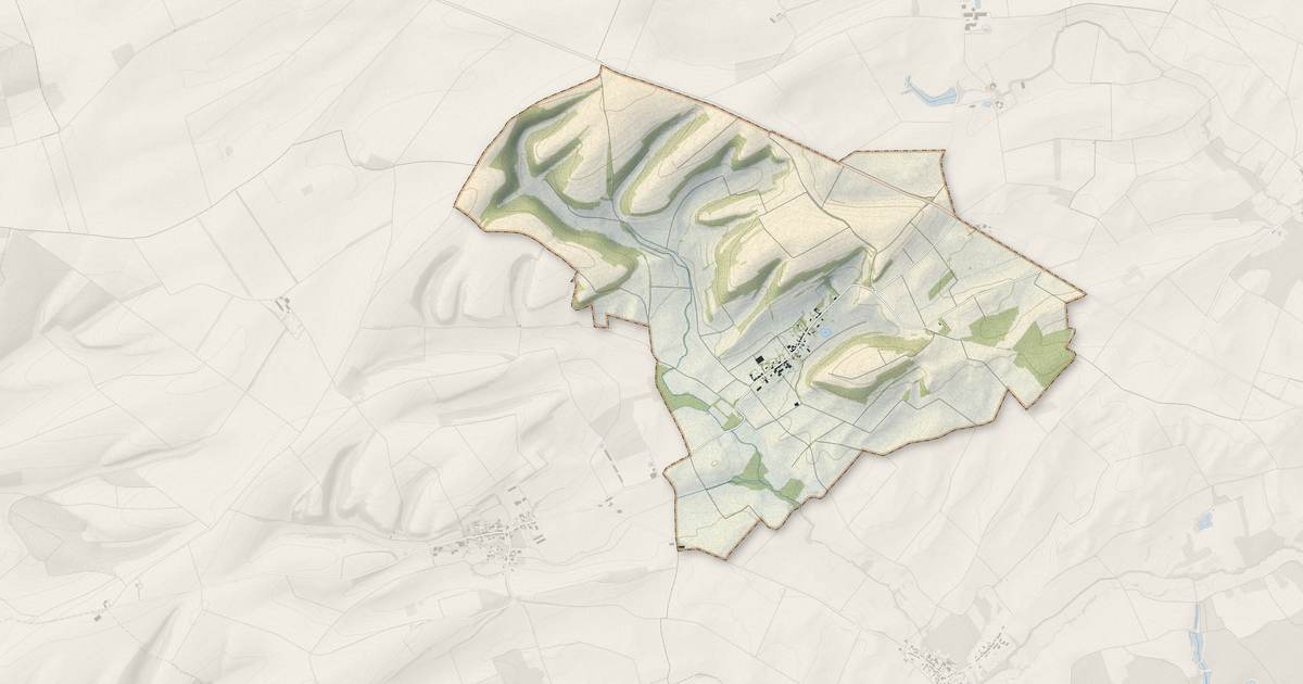 Portrait cartographique de Contault : relief, eau, forêts, bâti et voies, calculés à partir des données de l'IGN