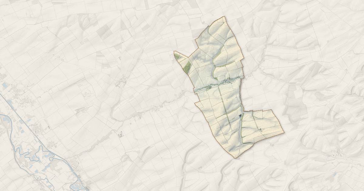 Portrait cartographique de Coupéville : relief, eau, forêts, bâti et voies, calculés à partir des données de l'IGN