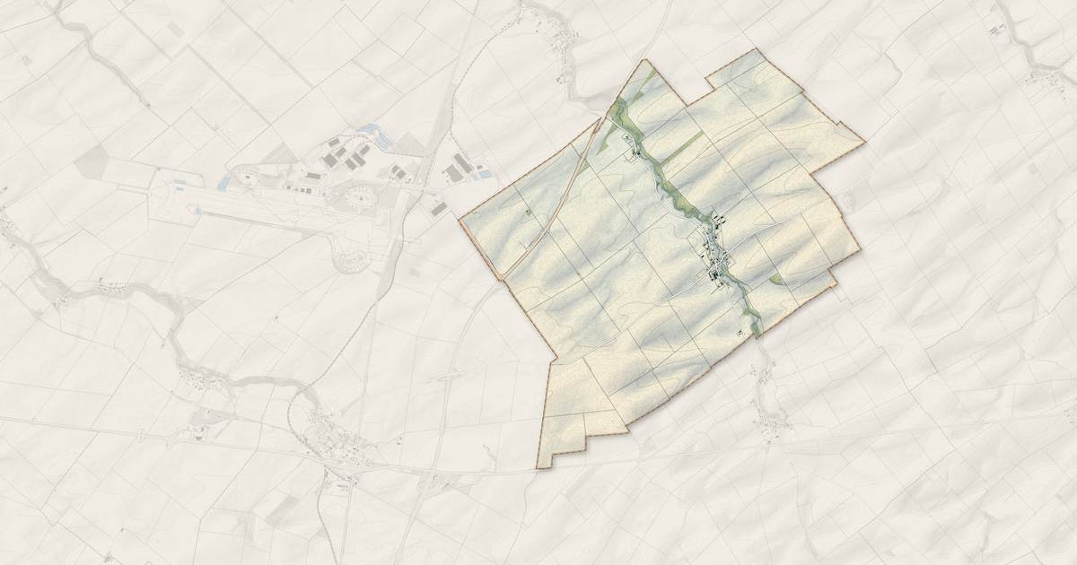 Portrait cartographique de Dommartin-Lettrée : relief, eau, forêts, bâti et voies, calculés à partir des données de l'IGN