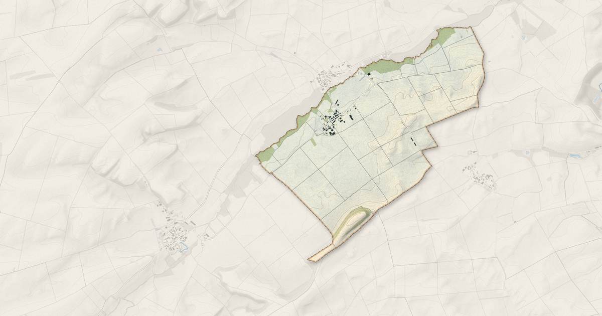 Portrait cartographique de Dommartin-sous-Hans : relief, eau, forêts, bâti et voies, calculés à partir des données de l'IGN