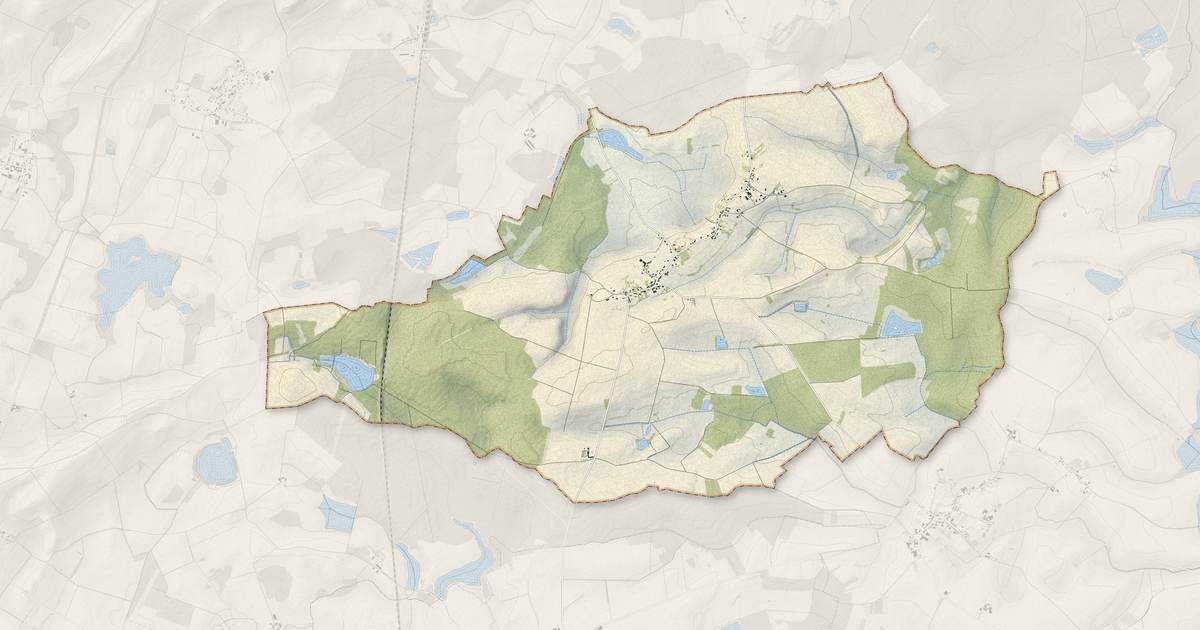 Portrait cartographique de Drosnay : relief, eau, forêts, bâti et voies, calculés à partir des données de l'IGN