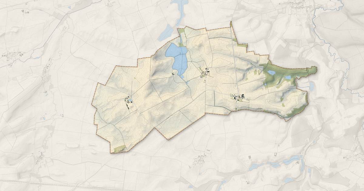 Portrait cartographique de Élise-Daucourt : relief, eau, forêts, bâti et voies, calculés à partir des données de l'IGN
