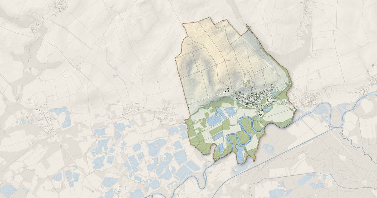 Portrait cartographique de Esclavolles-Lurey : relief, eau, forêts, bâti et voies, calculés à partir des données de l'IGN