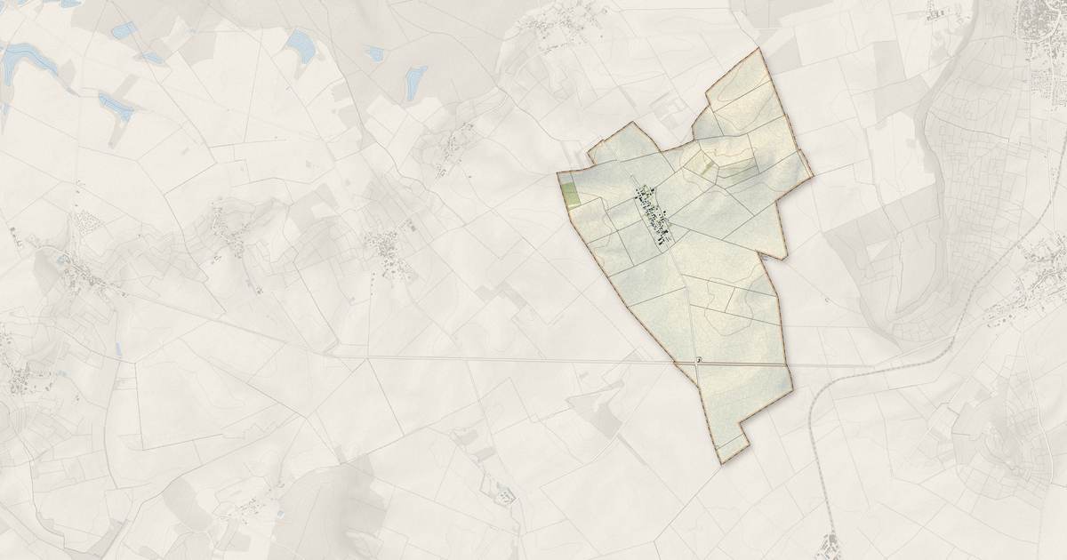 Portrait cartographique de Étréchy : relief, eau, forêts, bâti et voies, calculés à partir des données de l'IGN