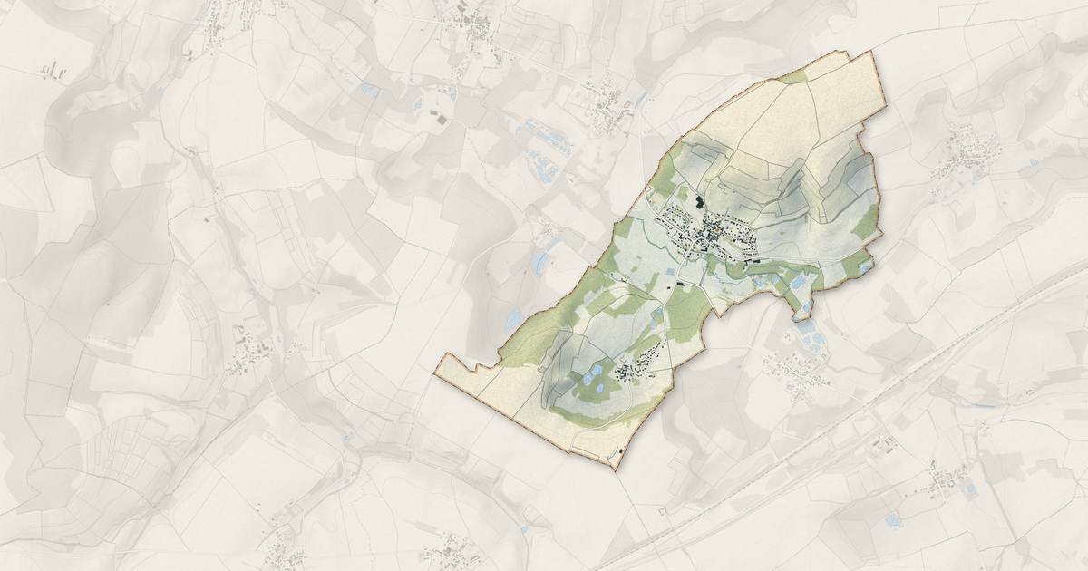 Portrait cartographique de Faverolles-et-Coëmy : relief, eau, forêts, bâti et voies, calculés à partir des données de l'IGN