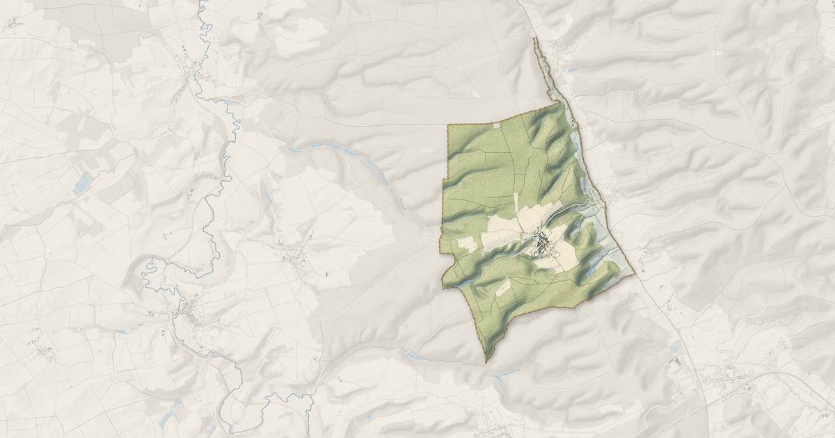 Portrait cartographique de Florent-en-Argonne : relief, eau, forêts, bâti et voies, calculés à partir des données de l'IGN