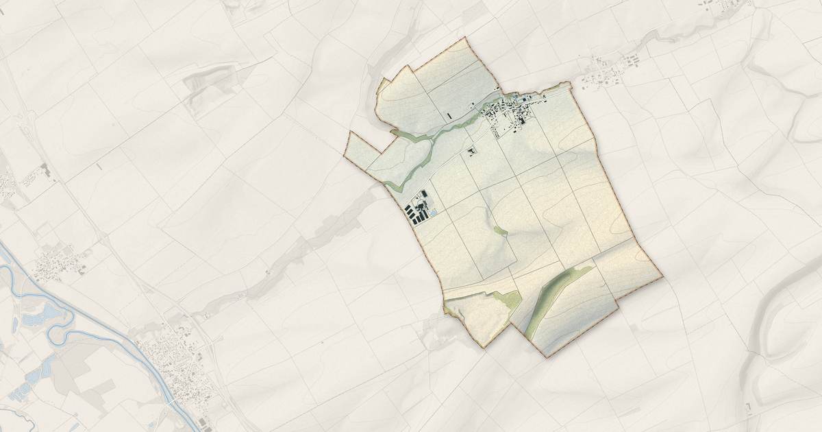 Portrait cartographique de Francheville : relief, eau, forêts, bâti et voies, calculés à partir des données de l'IGN