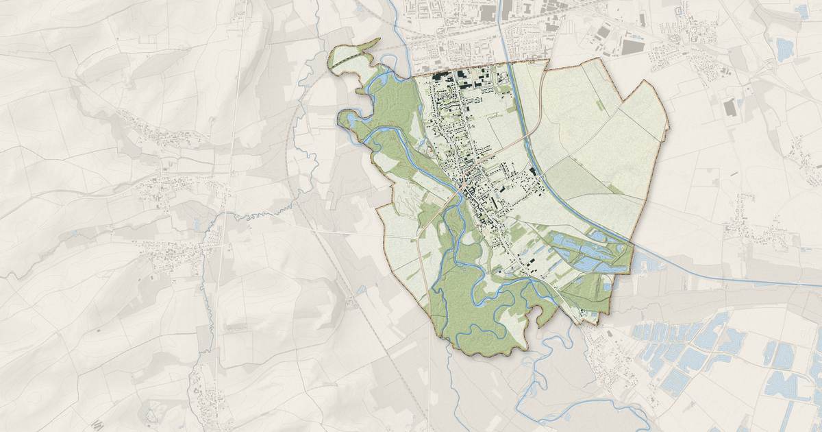 Portrait cartographique de Frignicourt : relief, eau, forêts, bâti et voies, calculés à partir des données de l'IGN