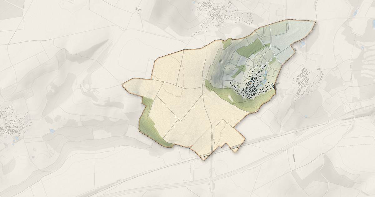 Portrait cartographique de Germigny : relief, eau, forêts, bâti et voies, calculés à partir des données de l'IGN