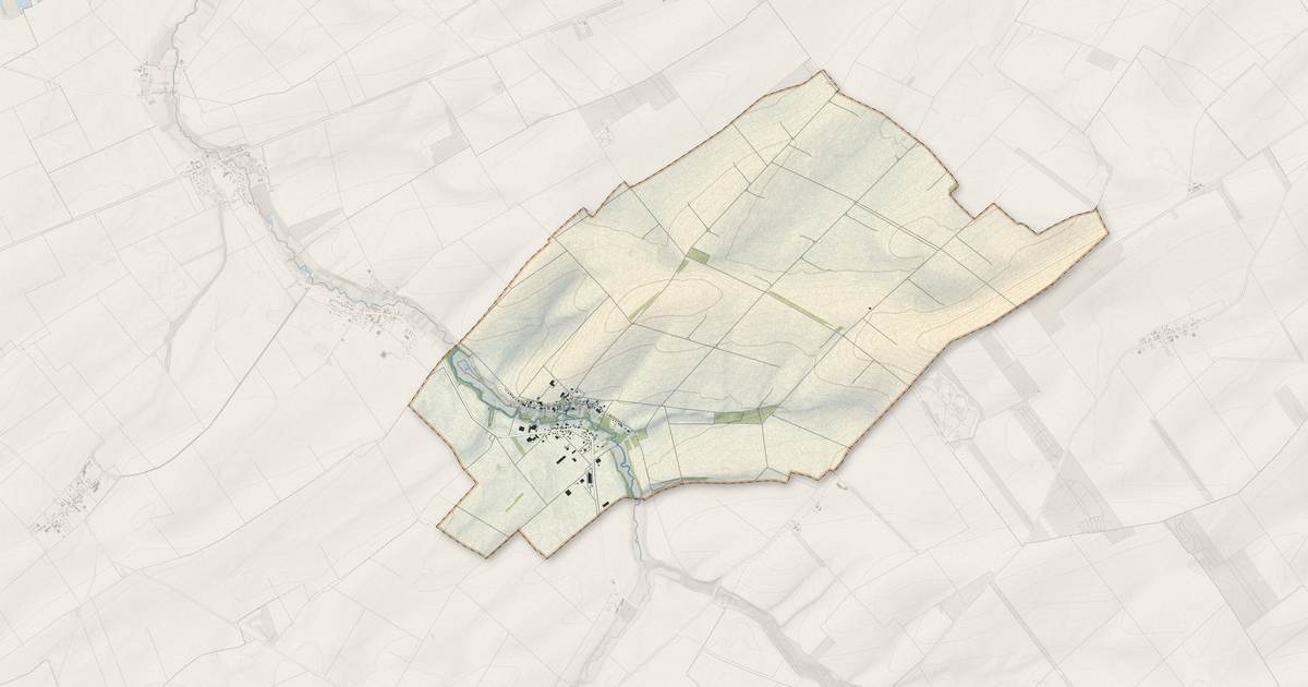 Portrait cartographique de Germinon : relief, eau, forêts, bâti et voies, calculés à partir des données de l'IGN