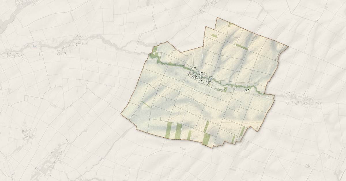 Portrait cartographique de Gourgançon : relief, eau, forêts, bâti et voies, calculés à partir des données de l'IGN