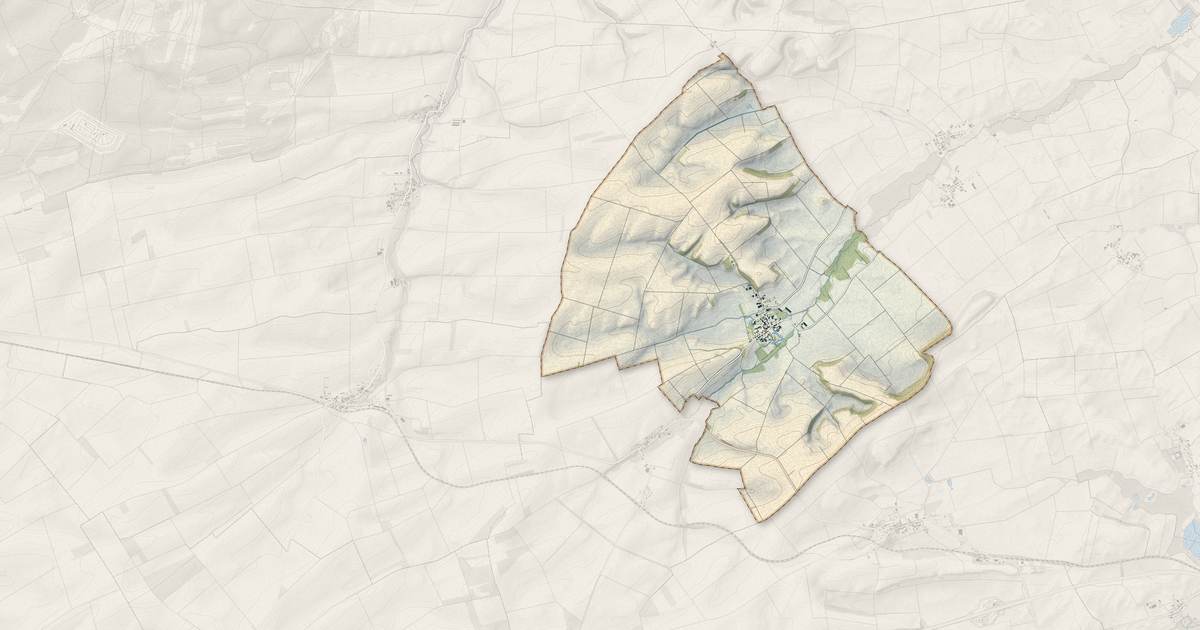 Portrait cartographique de Hans : relief, eau, forêts, bâti et voies, calculés à partir des données de l'IGN