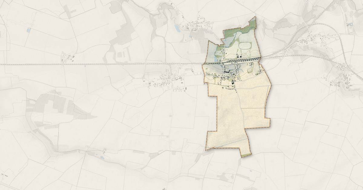Portrait cartographique de Haussignémont : relief, eau, forêts, bâti et voies, calculés à partir des données de l'IGN