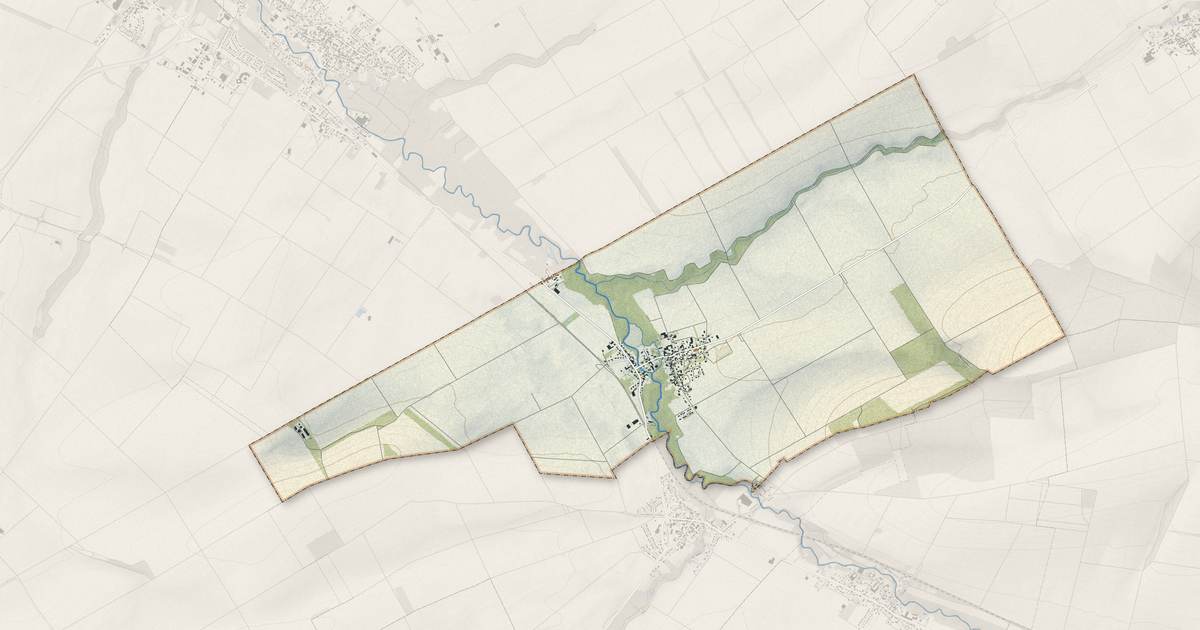 Portrait cartographique de Heutrégiville : relief, eau, forêts, bâti et voies, calculés à partir des données de l'IGN