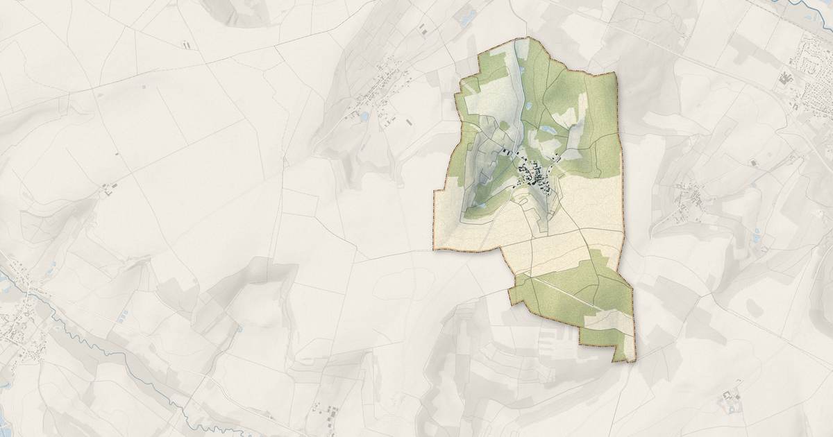 Portrait cartographique de Hourges : relief, eau, forêts, bâti et voies, calculés à partir des données de l'IGN