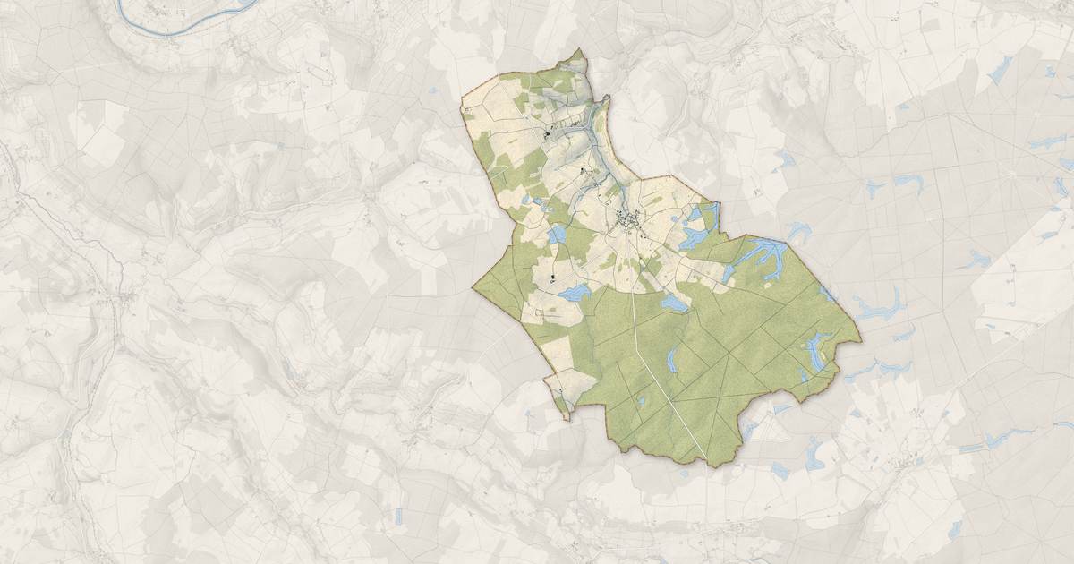 Portrait cartographique de Igny-Comblizy : relief, eau, forêts, bâti et voies, calculés à partir des données de l'IGN