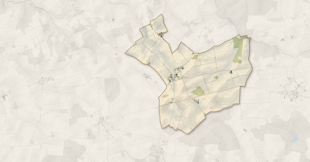 Portrait cartographique de Janvilliers : relief, eau, forêts, bâti et voies, calculés à partir des données de l'IGN