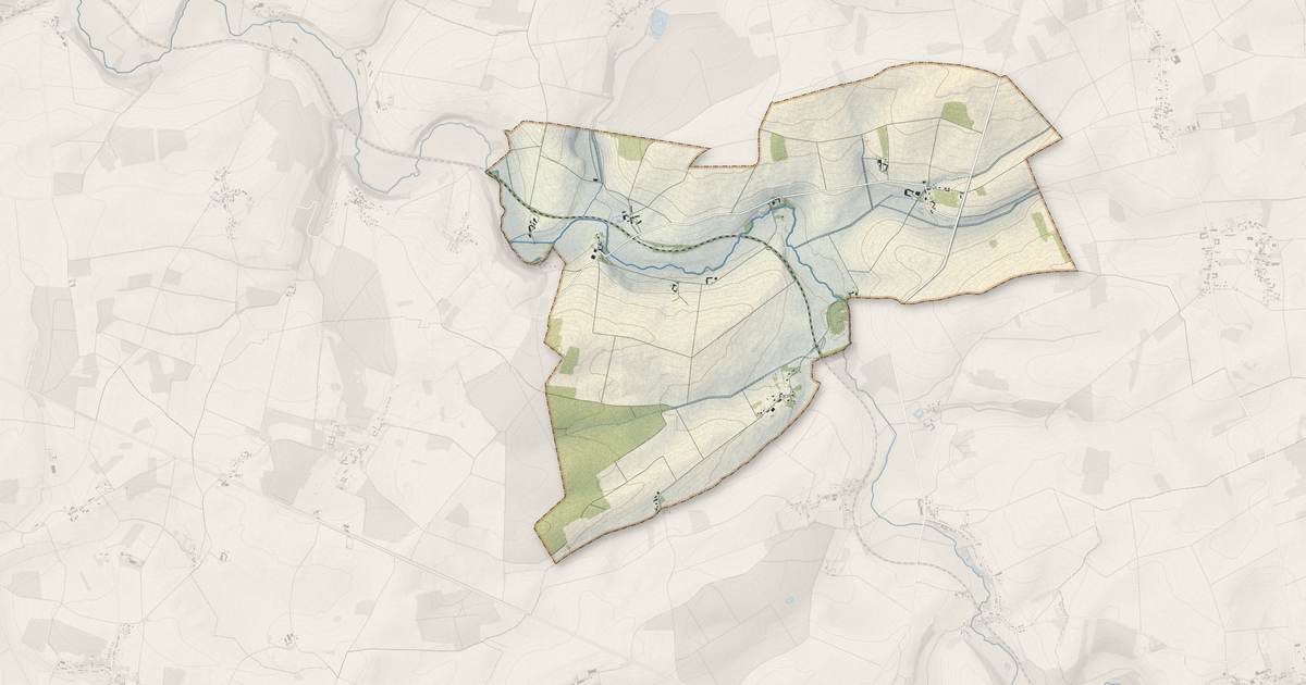 Portrait cartographique de Joiselle : relief, eau, forêts, bâti et voies, calculés à partir des données de l'IGN