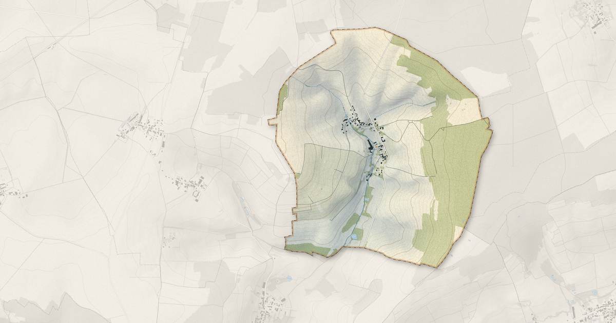 Portrait cartographique de Jonquery : relief, eau, forêts, bâti et voies, calculés à partir des données de l'IGN