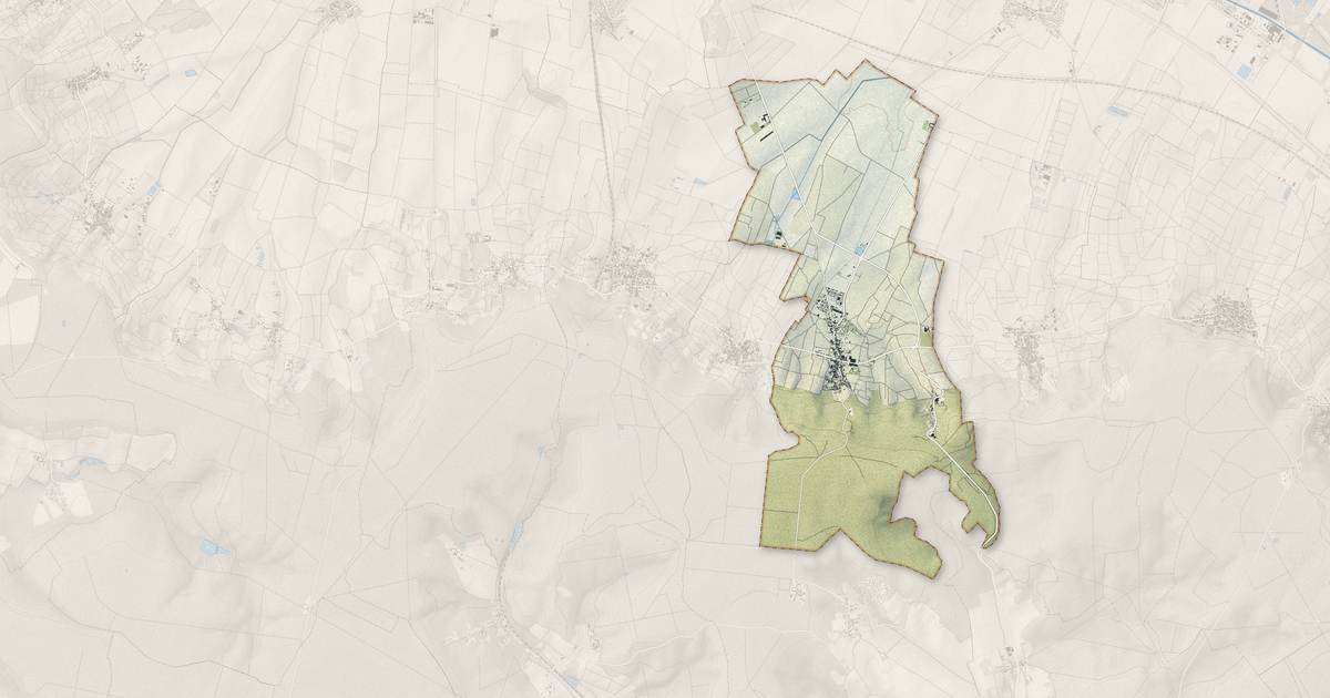 Portrait cartographique de Ludes : relief, eau, forêts, bâti et voies, calculés à partir des données de l'IGN