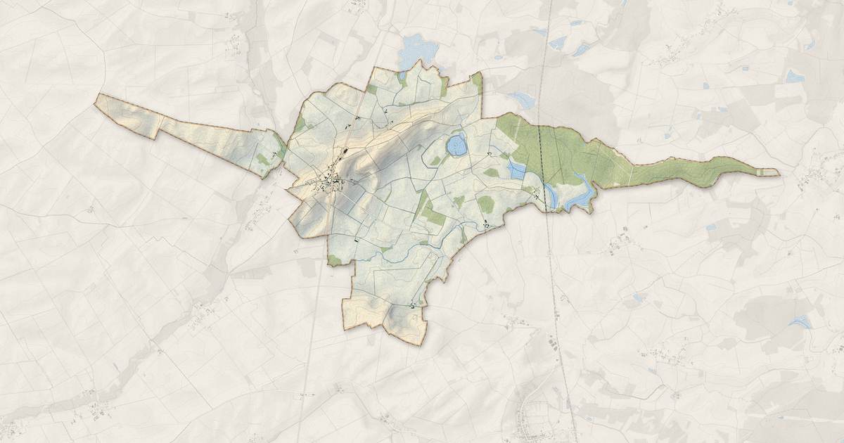 Portrait cartographique de Margerie-Hancourt : relief, eau, forêts, bâti et voies, calculés à partir des données de l'IGN