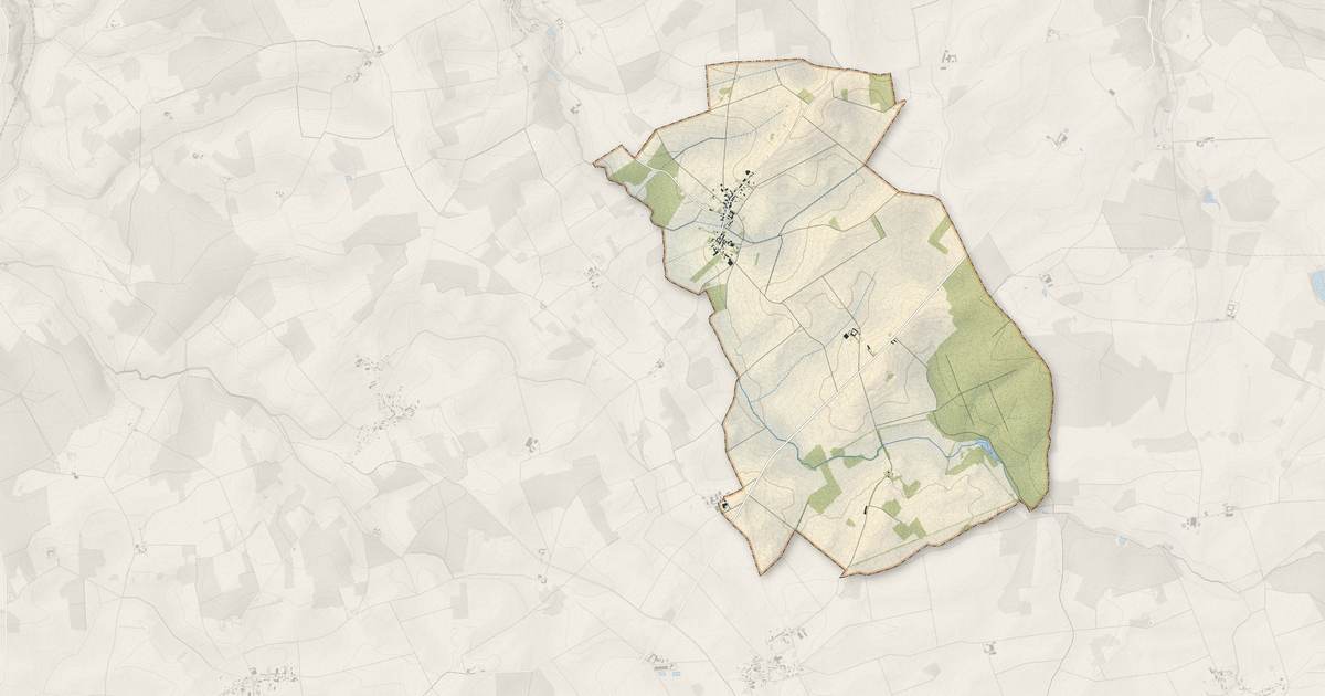 Portrait cartographique de Margny : relief, eau, forêts, bâti et voies, calculés à partir des données de l'IGN