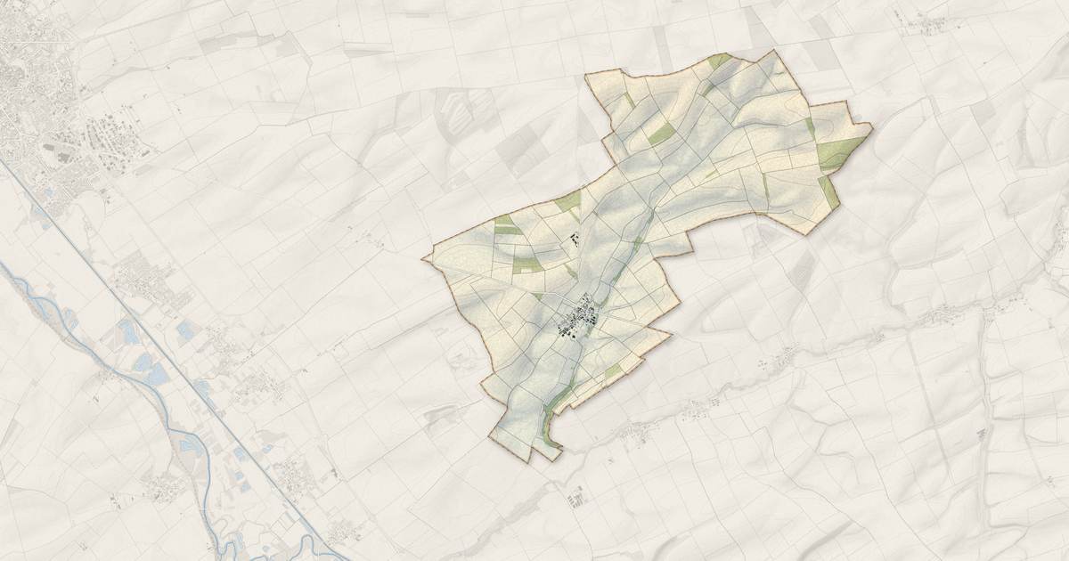 Portrait cartographique de Marson : relief, eau, forêts, bâti et voies, calculés à partir des données de l'IGN