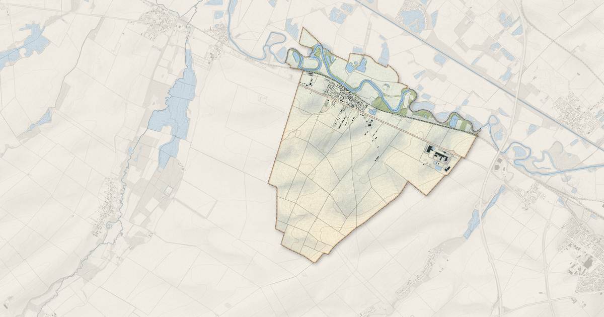Portrait cartographique de Matougues : relief, eau, forêts, bâti et voies, calculés à partir des données de l'IGN