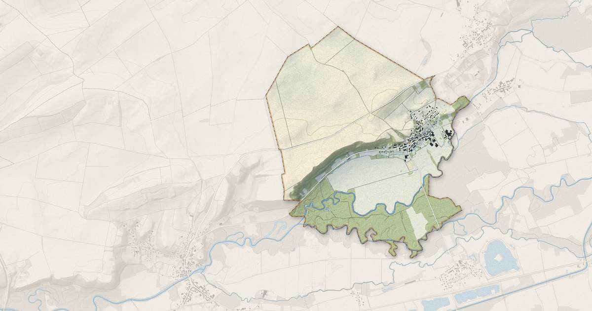 Portrait cartographique de Merlaut : relief, eau, forêts, bâti et voies, calculés à partir des données de l'IGN