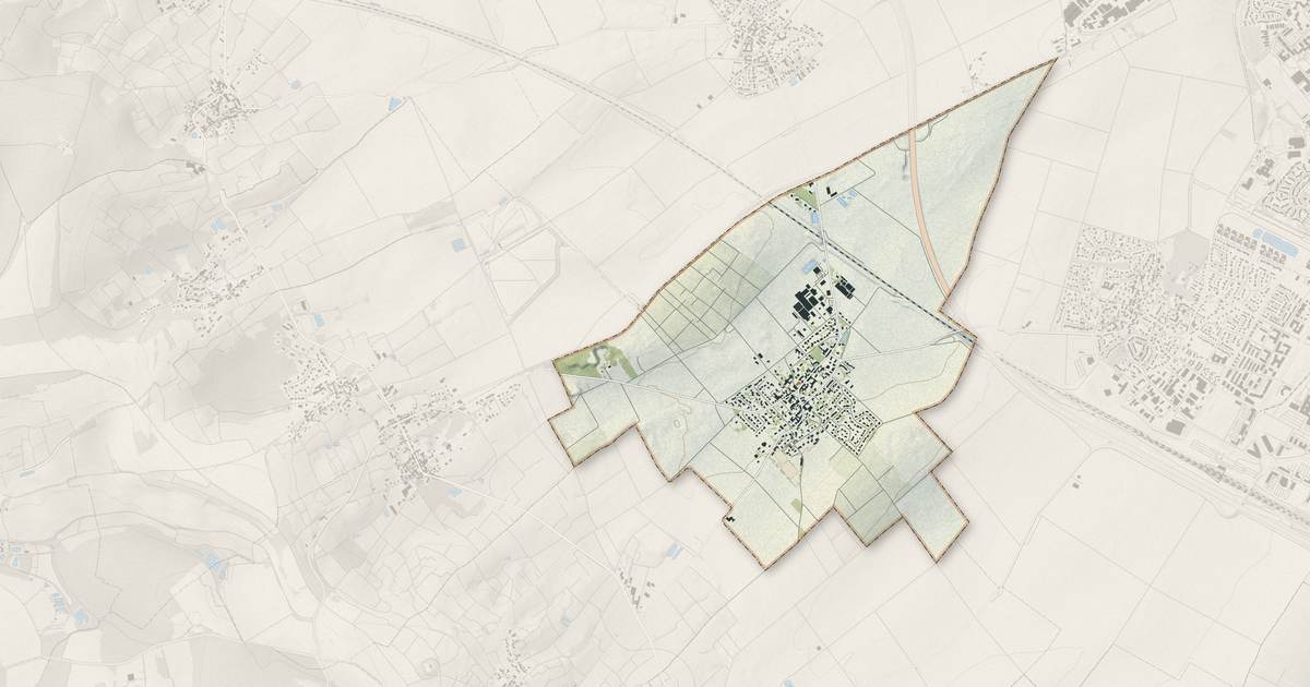 Portrait cartographique de Les Mesneux : relief, eau, forêts, bâti et voies, calculés à partir des données de l'IGN