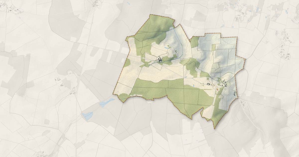 Portrait cartographique de Mondement-Montgivroux : relief, eau, forêts, bâti et voies, calculés à partir des données de l'IGN
