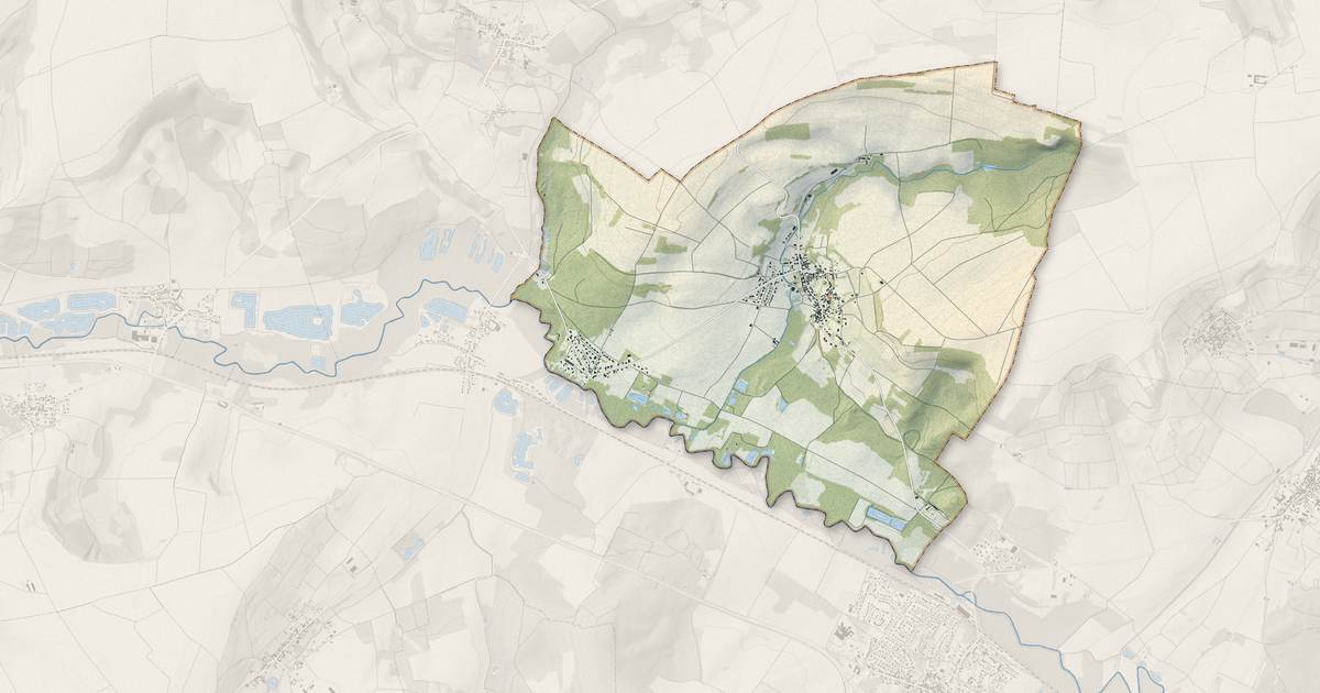 Portrait cartographique de Montigny-sur-Vesle : relief, eau, forêts, bâti et voies, calculés à partir des données de l'IGN