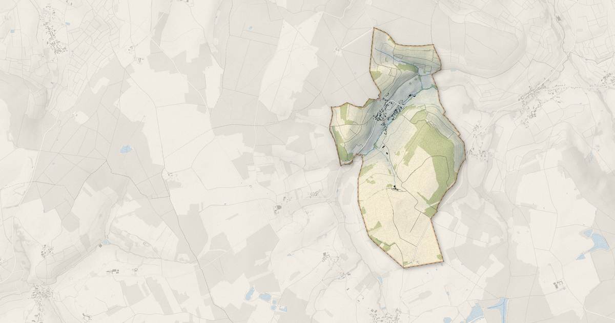 Portrait cartographique de Nesle-le-Repons : relief, eau, forêts, bâti et voies, calculés à partir des données de l'IGN