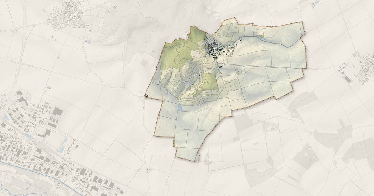 Portrait cartographique de Nogent-l'Abbesse : relief, eau, forêts, bâti et voies, calculés à partir des données de l'IGN
