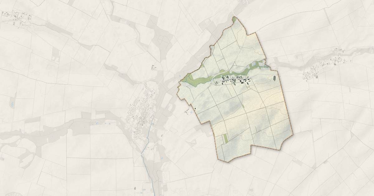 Portrait cartographique de Ognes : relief, eau, forêts, bâti et voies, calculés à partir des données de l'IGN