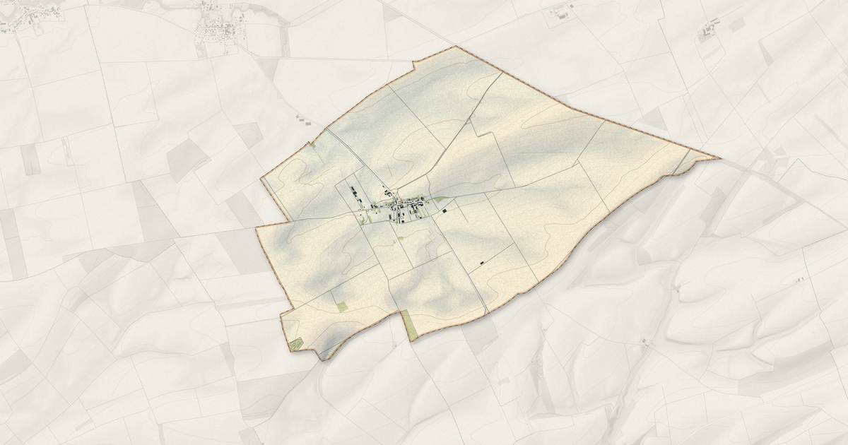Portrait cartographique de Poix : relief, eau, forêts, bâti et voies, calculés à partir des données de l'IGN
