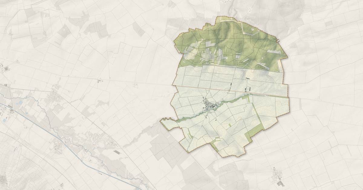 Portrait cartographique de Prosnes : relief, eau, forêts, bâti et voies, calculés à partir des données de l'IGN