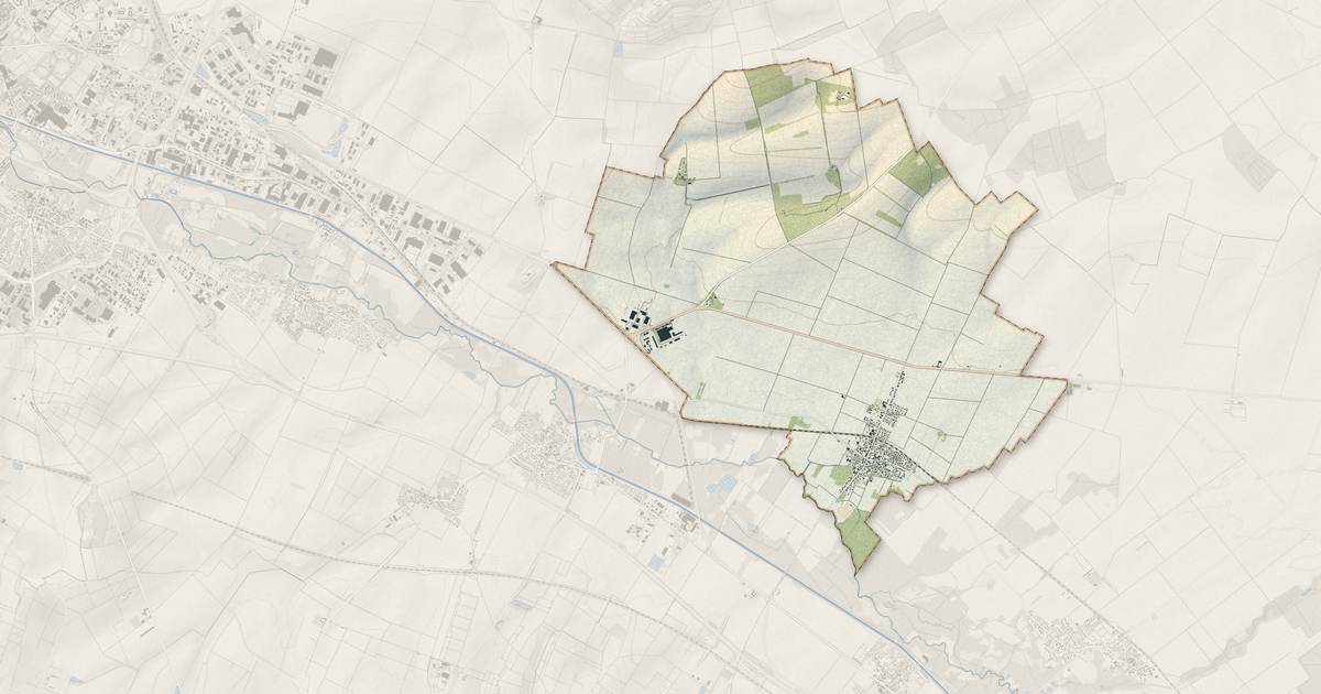 Portrait cartographique de Prunay : relief, eau, forêts, bâti et voies, calculés à partir des données de l'IGN