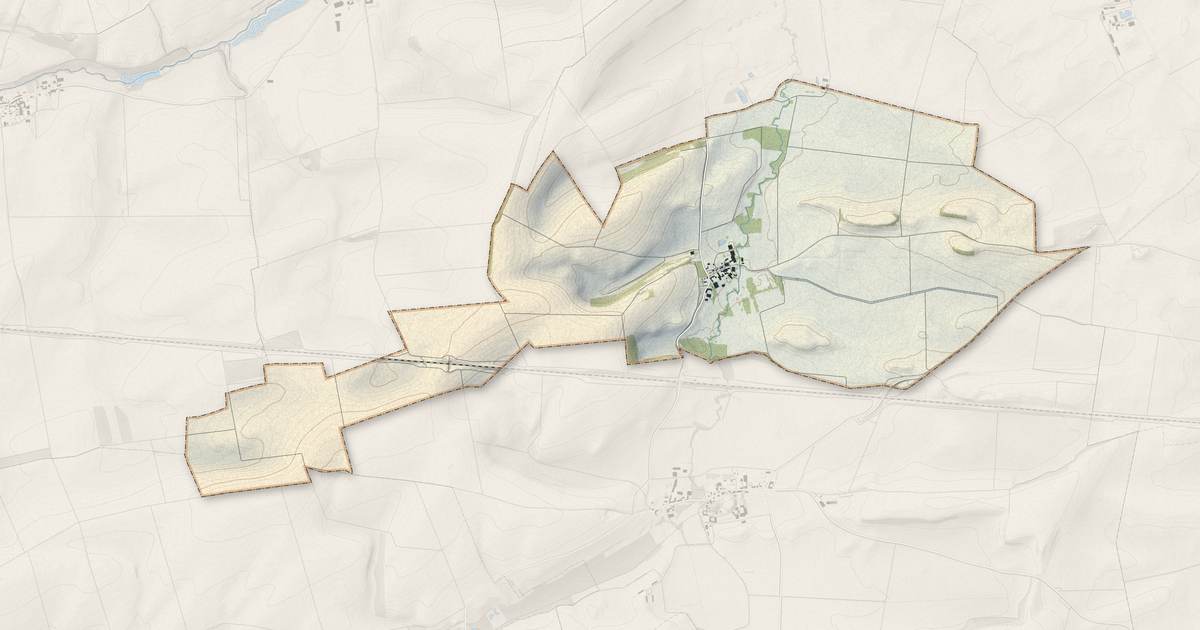 Portrait cartographique de Rapsécourt : relief, eau, forêts, bâti et voies, calculés à partir des données de l'IGN