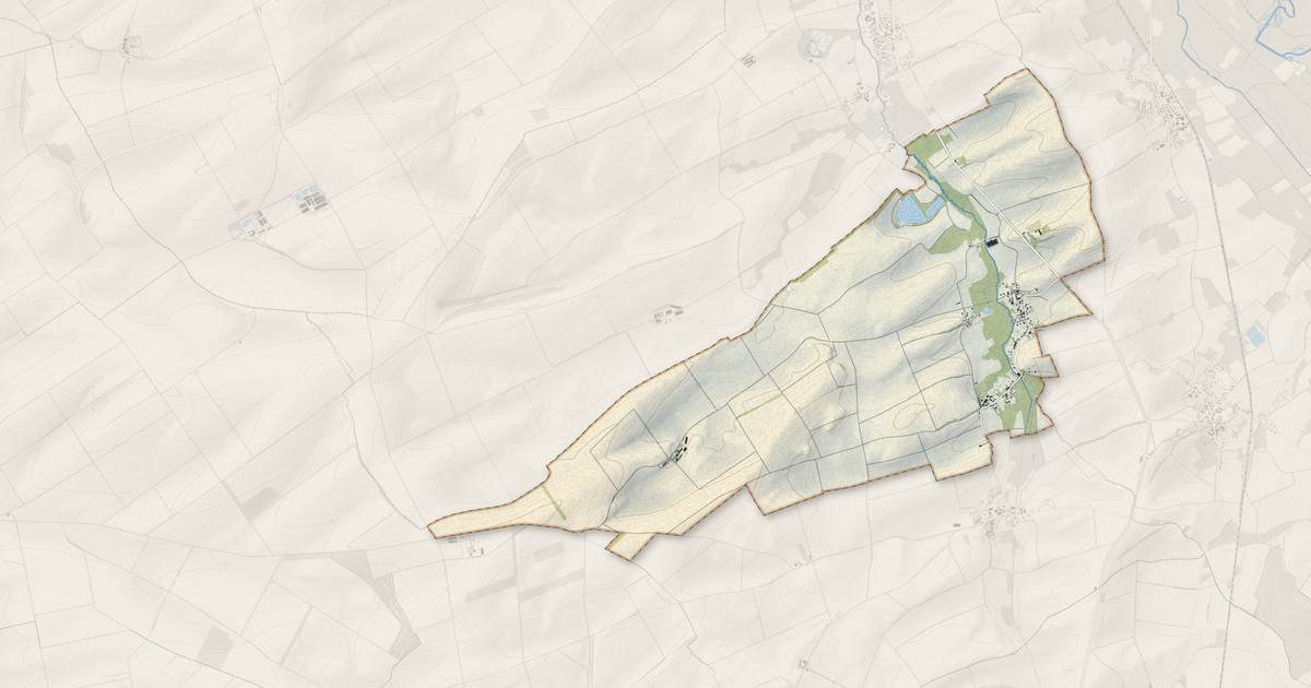 Portrait cartographique de Les Rivières-Henruel : relief, eau, forêts, bâti et voies, calculés à partir des données de l'IGN
