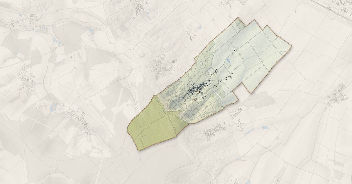 Portrait cartographique de Sacy : relief, eau, forêts, bâti et voies, calculés à partir des données de l'IGN