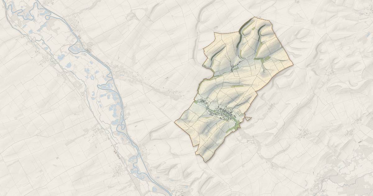 Portrait cartographique de Saint-Amand-sur-Fion : relief, eau, forêts, bâti et voies, calculés à partir des données de l'IGN