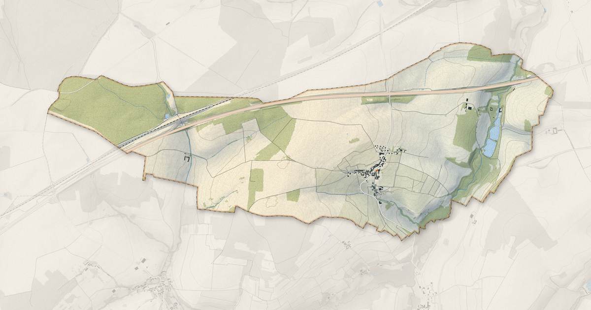 Portrait cartographique de Sainte-Gemme : relief, eau, forêts, bâti et voies, calculés à partir des données de l'IGN