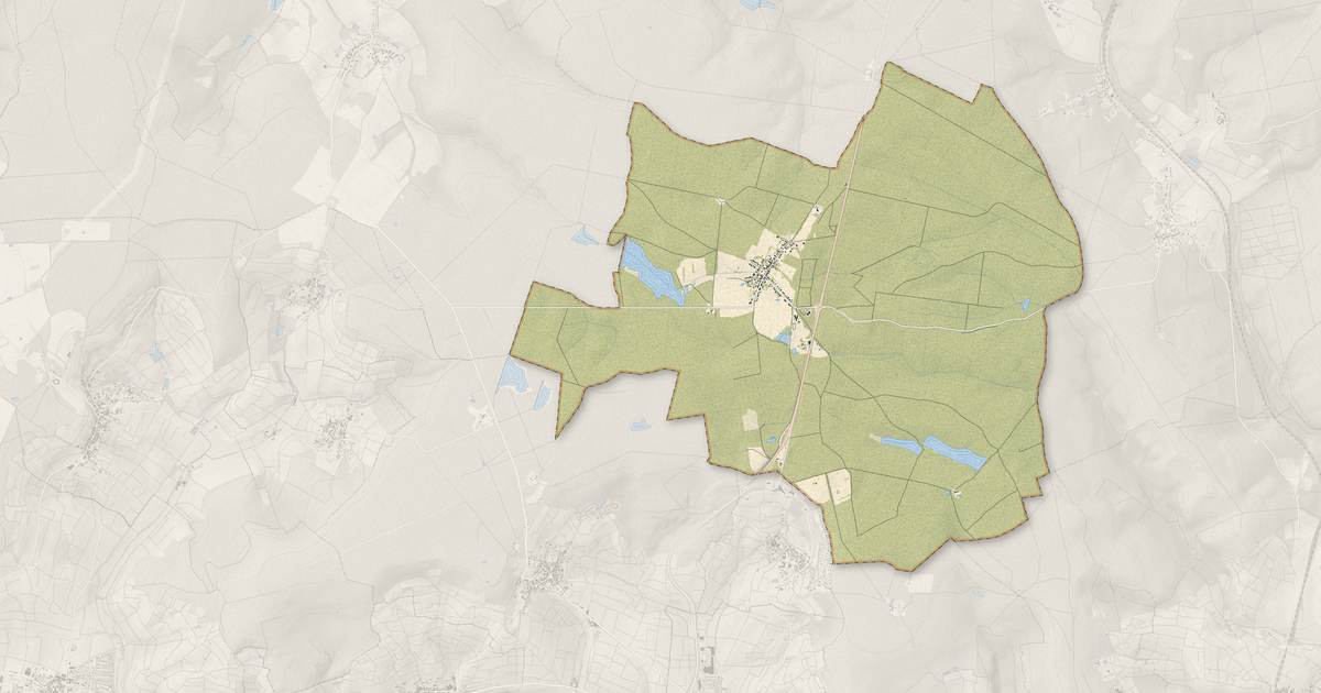 Portrait cartographique de Saint-Imoges : relief, eau, forêts, bâti et voies, calculés à partir des données de l'IGN