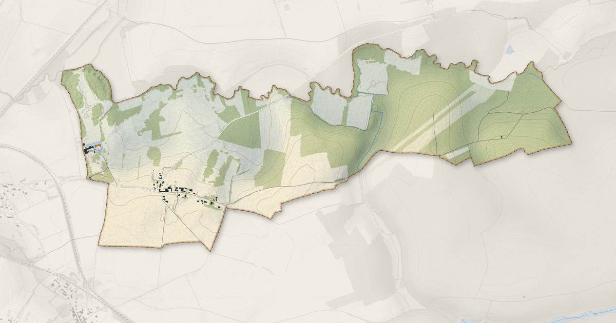 Portrait cartographique de Saint-Lumier-la-Populeuse : relief, eau, forêts, bâti et voies, calculés à partir des données de l'IGN