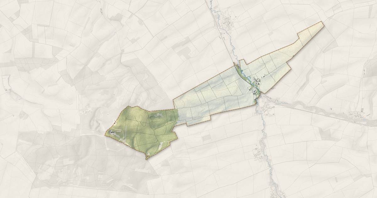 Portrait cartographique de Saint-Martin-l'Heureux : relief, eau, forêts, bâti et voies, calculés à partir des données de l'IGN