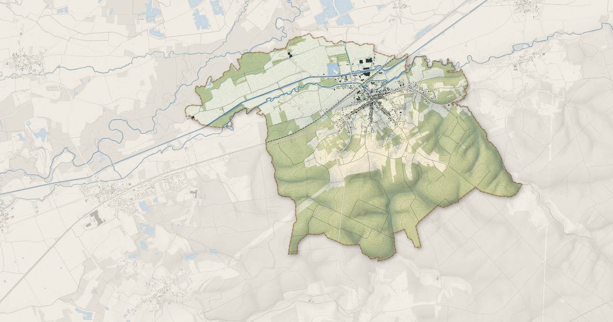 Portrait cartographique de Sermaize-les-Bains : relief, eau, forêts, bâti et voies, calculés à partir des données de l'IGN