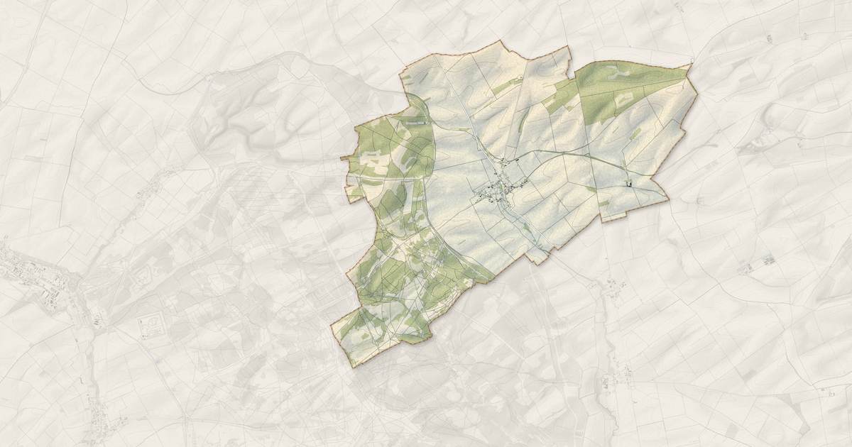 Portrait cartographique de Sompuis : relief, eau, forêts, bâti et voies, calculés à partir des données de l'IGN