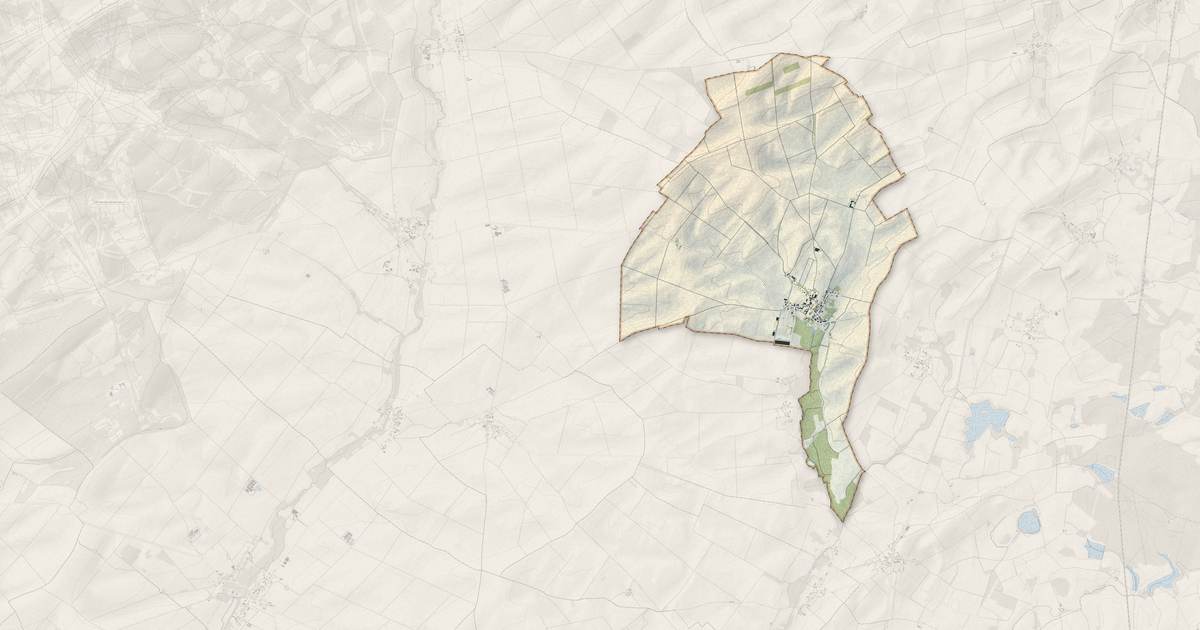 Portrait cartographique de Somsois : relief, eau, forêts, bâti et voies, calculés à partir des données de l'IGN